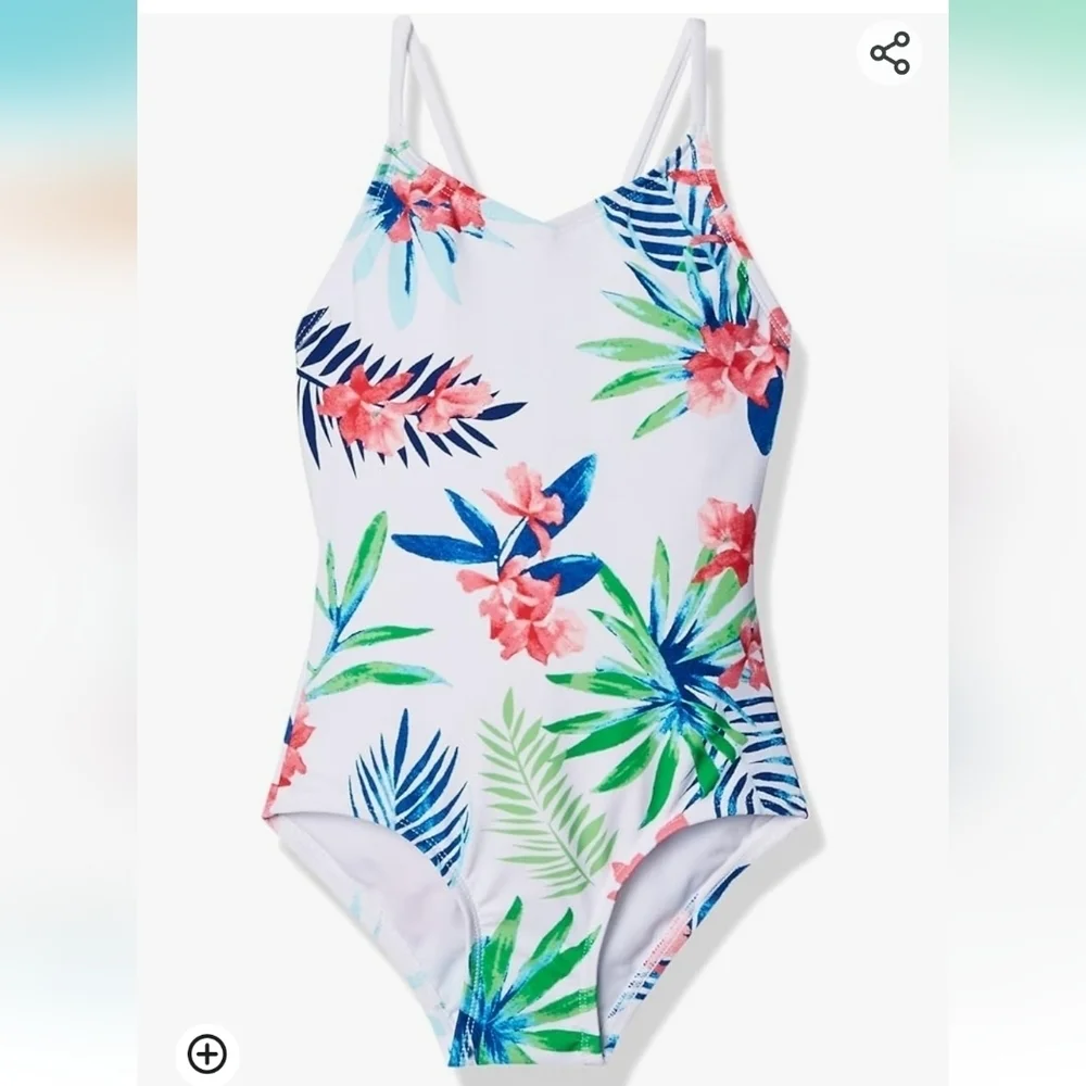 Kanu Surf Girls' Daisy Beach Sport 1-Piece Swimsuit Leonie Size 6
